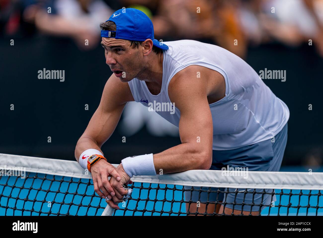 Melbourne, Australien. 20 Jan, 2020. Rafael Nadal aus Spanien während der Praxis Tagung 2020 Australian Open Tennis Championship Tag 1 im Melbourne Park Tennis Centre, Melbourne, Australien. 20. Jan 2020. (© Andy Cheung/ArcK Images/arckimages.com/UK Tennis Magazin / International Sports Fotos) Credit: Roger Parker/Alamy leben Nachrichten Stockfoto