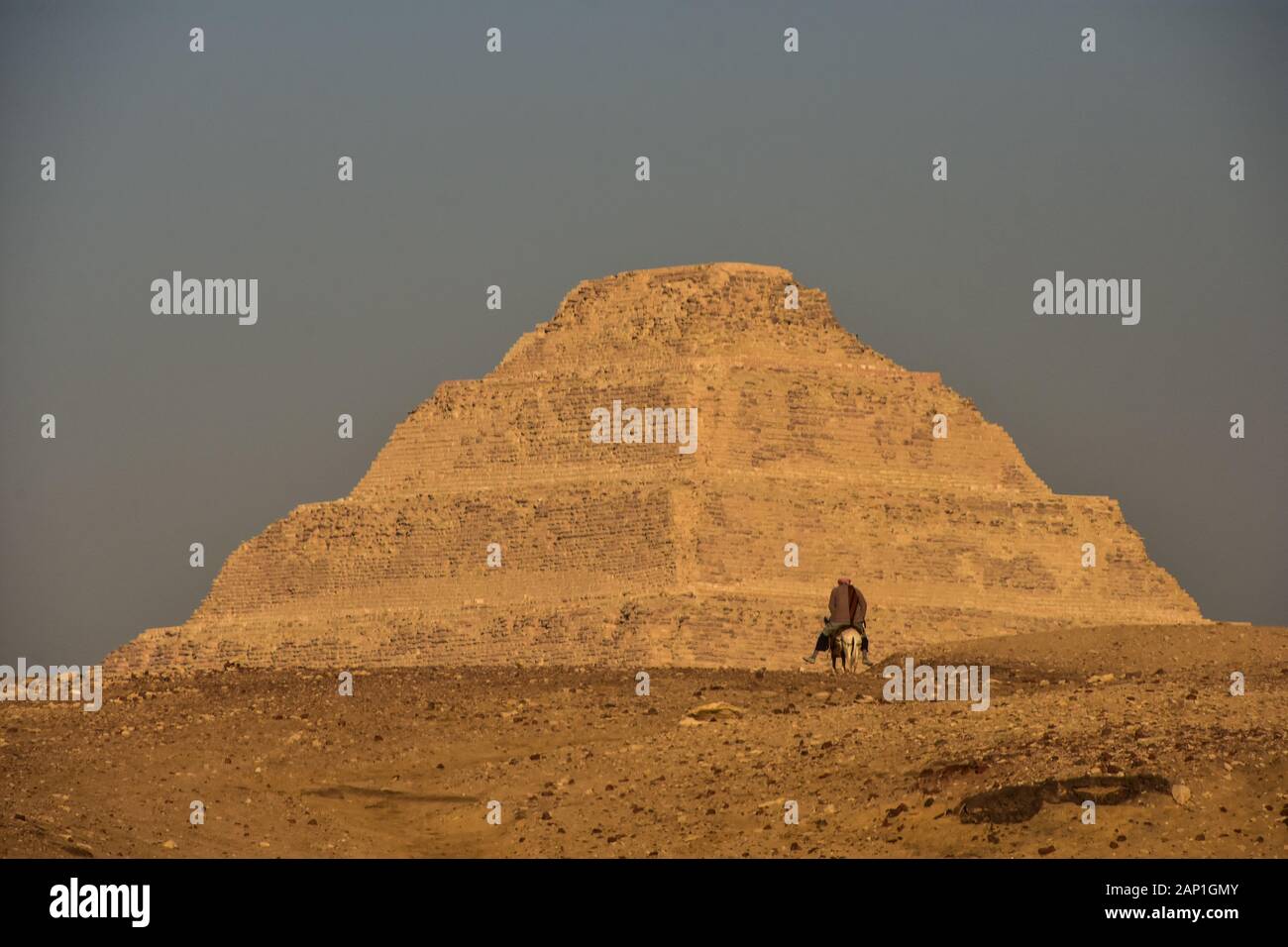 Treten Sie die Pyramide in Saqqara, Ägypten Stockfoto