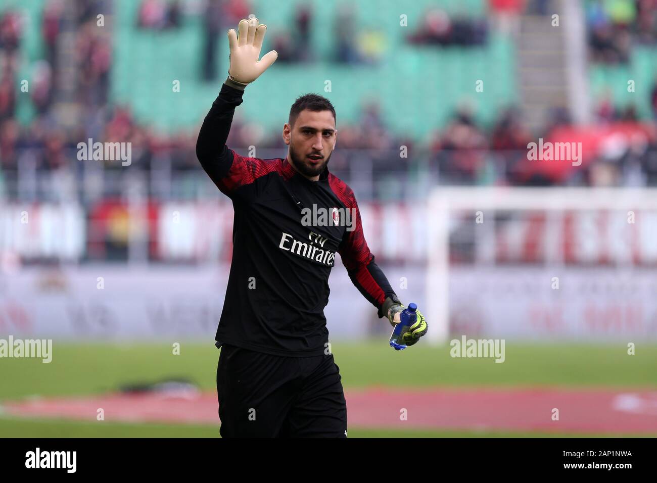 Mailand, Italien. 19. Januar 2020. Italienische Serie A AC Mailand vs Udinese Calcio. Gianluigi Donnarumma des AC Mailand. Stockfoto