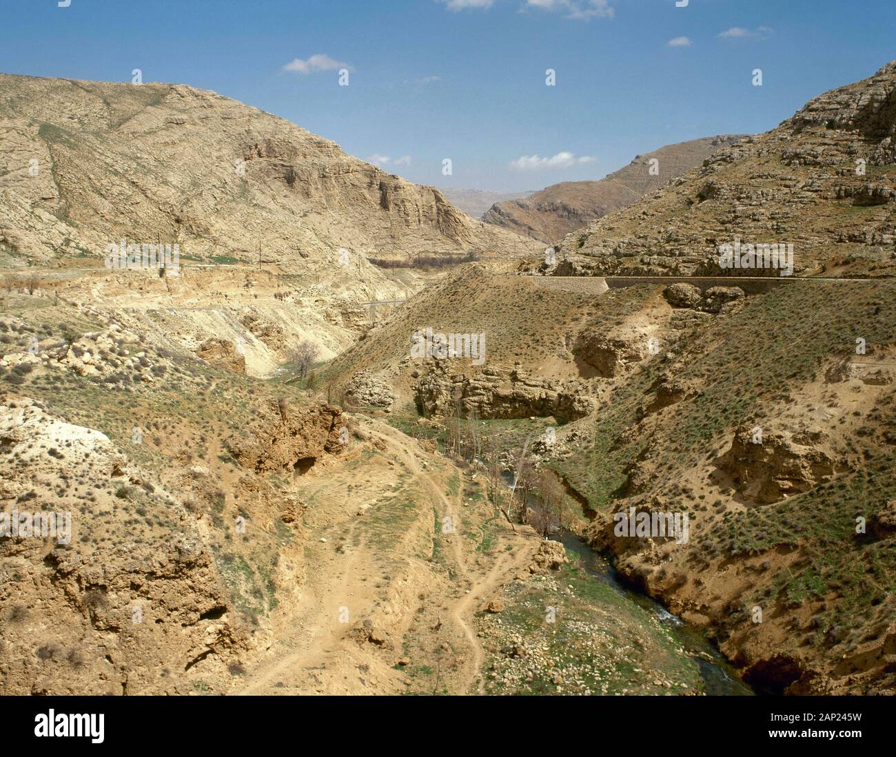 Syrien. Barada River Valley. Panoramablick. Stockfoto