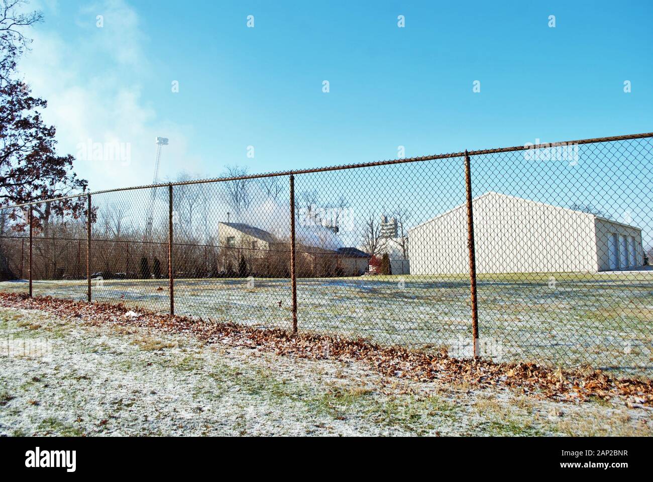 Feuer in der Nähe des luftwaffenstützpunktes wright Patterson Dayton, Fairborn, Beavercreek, greene County, ohio Stockfoto