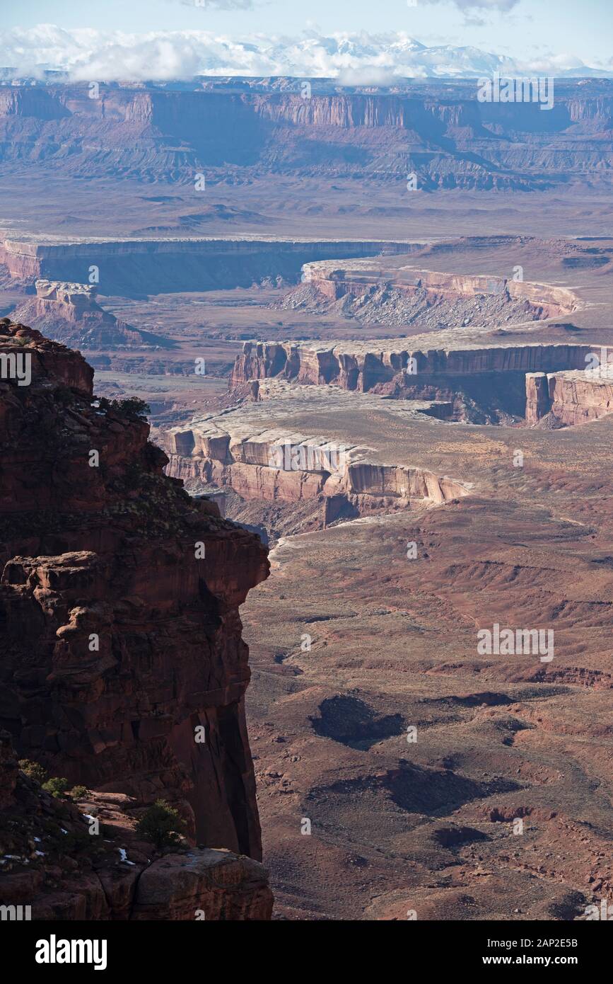 Orange Klippen übersehen, Canyonlands National Park, Moab, Utah, USA Stockfoto