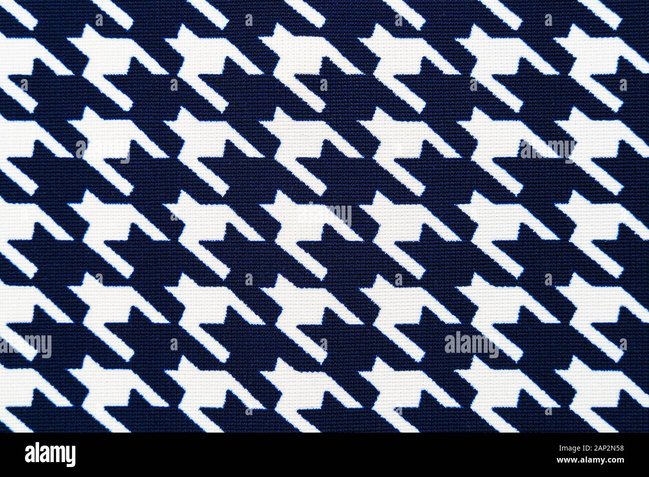 Stoff mit Gans Fuß Muster. Hintergrund Tuch Stockfoto