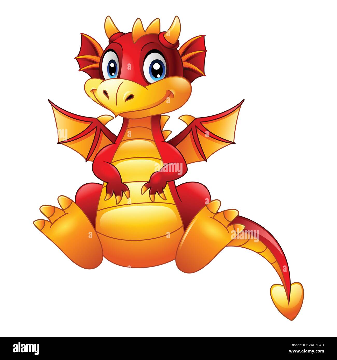 Cartoon Baby roter Drache Stock Vektor
