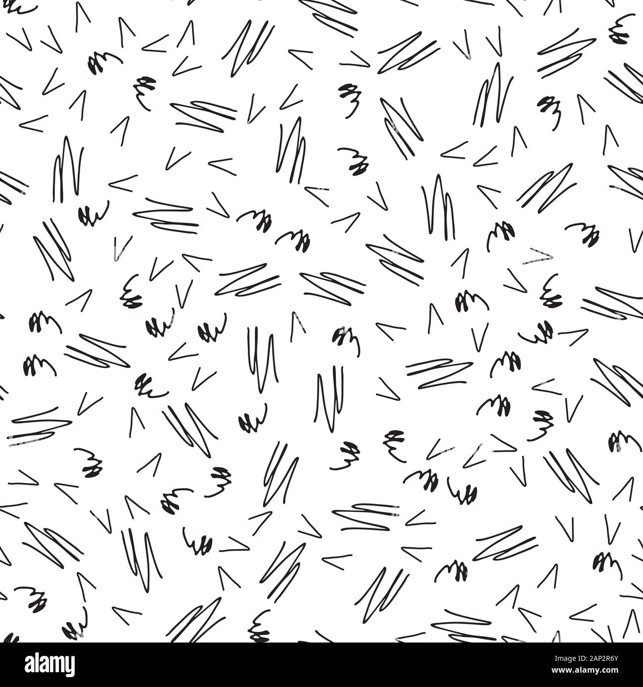 Zusammenfassung nahtlose Muster mit Gekritzel auf weißen Hintergrund. Einfache abstrakte Muster Hintergrund für interrior, Textildesign, Papier Handwerk. Hand gezeichnet Stock Vektor