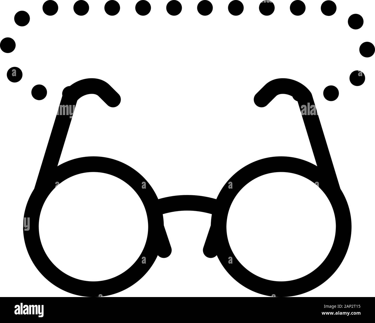 Gläser für Anblick Symbol Vektor Kontur Abbildung Stock Vektor