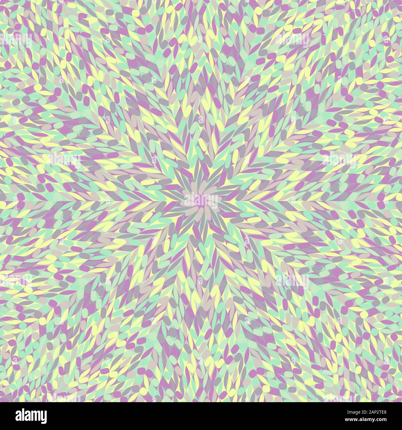 Geometrische dynamische mosaikfliesen Hintergrund Design - Rundschreiben abstrakte hypnotischen psychedelisch bunten Vektorgrafik aus geometrischen Formen Stock Vektor