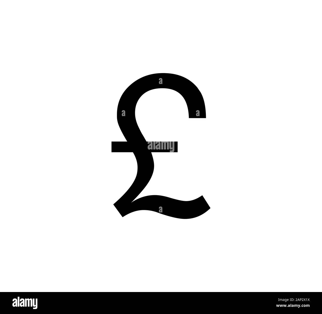 Pfund Sterling Symbol. Vektorgrafiken, flaches Design Stock Vektor