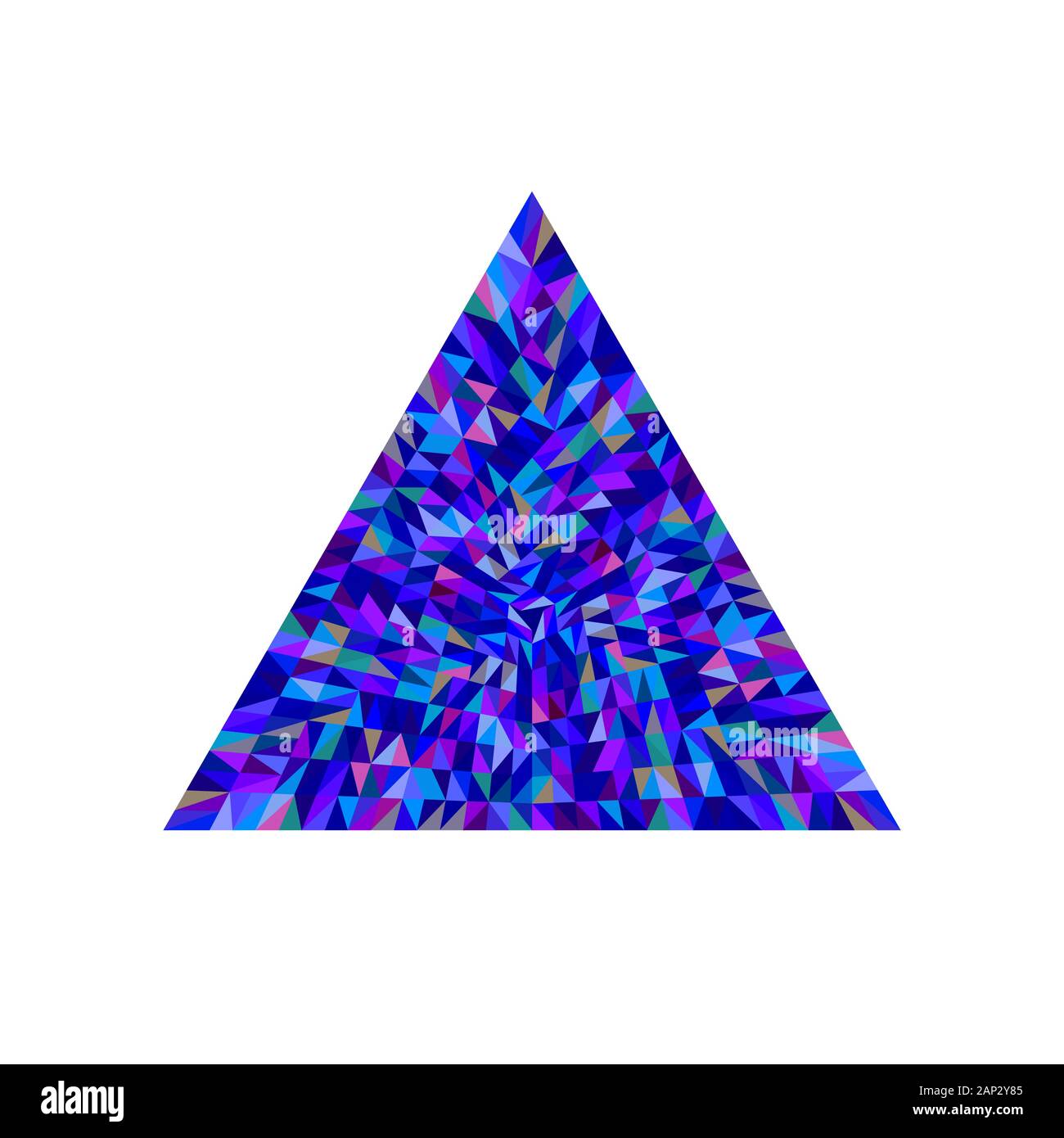 Abstrakte Mosaikfliesen Dreieck logo Vorlage - geometrische Ornamente farbenfrohe Vektor element Stock Vektor