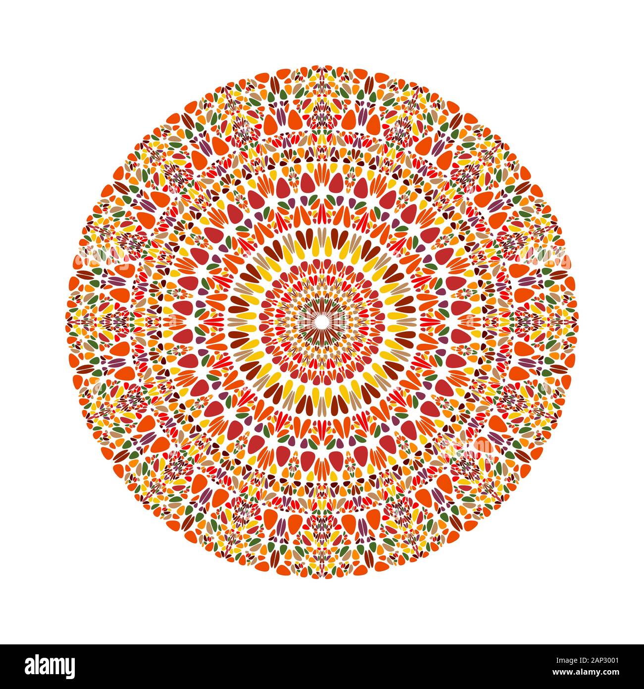 Runde bunte runde Blumenmuster Mandala-abstrakten Ornamenten verzierten Vector Illustration Stock Vektor