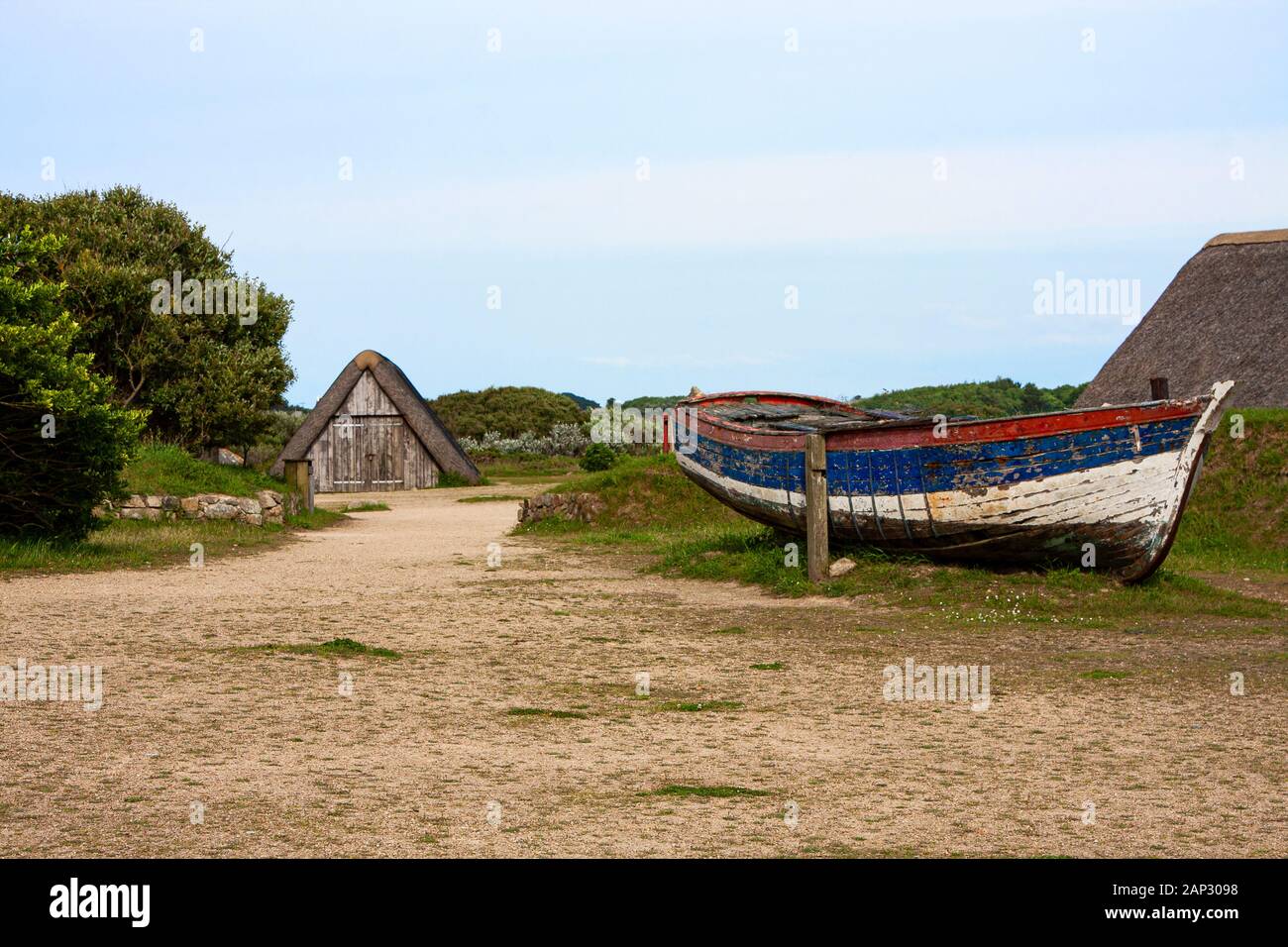 Frankreich, Brittainy, Kerlouan, Restaurant, Artist Village, grossen Felsen, Meer, Klippen, Steinhaus, Stockfoto