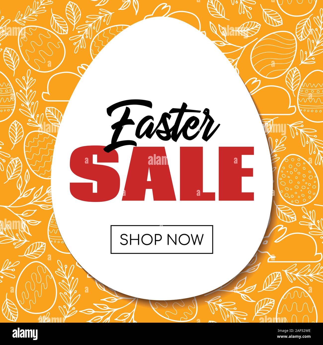 Ostern Verkauf. Vektor banner Vorlage für Online Store Stock Vektor
