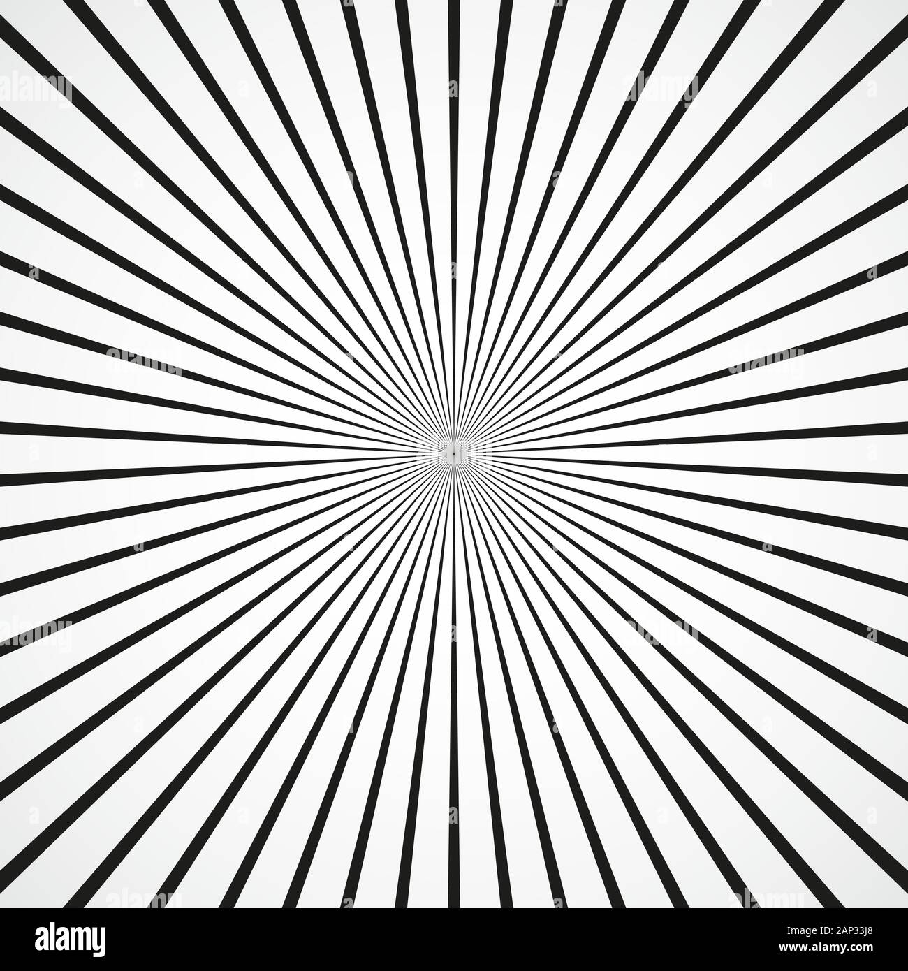 Abstrakte Sonnenstrahlen Hintergrund. Grau Sonnenstrahlen Hintergrund. Vector Illustration. Abstrakte monochrome Hintergrund. Stock Vektor