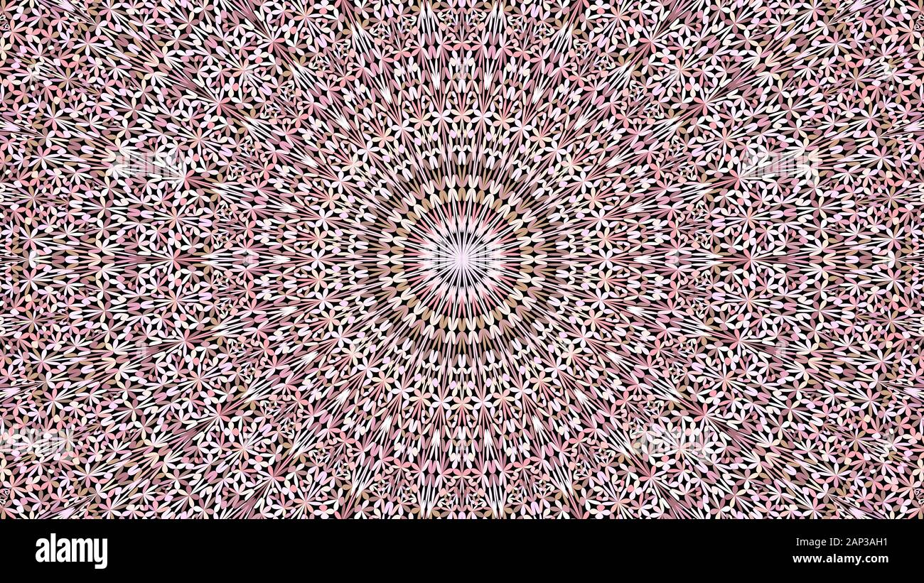 Rosa Blumen Garten mandala Muster Hintergrund Design - abstrakte geometrische Vektor ornament wallpaper Abbildung Stock Vektor