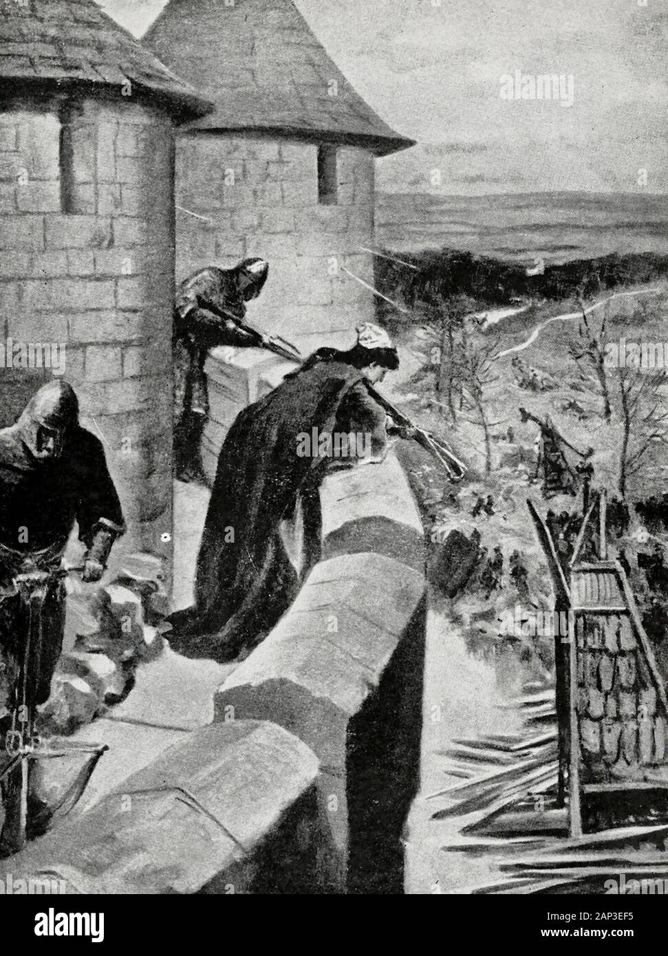 Juliana von Bretful schießt auf ihr Vater, Heinrich I., 1118 Stockfoto