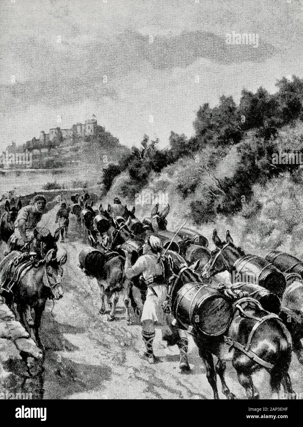 Die Belagerung von Mont St. Michel, 1091 Stockfoto