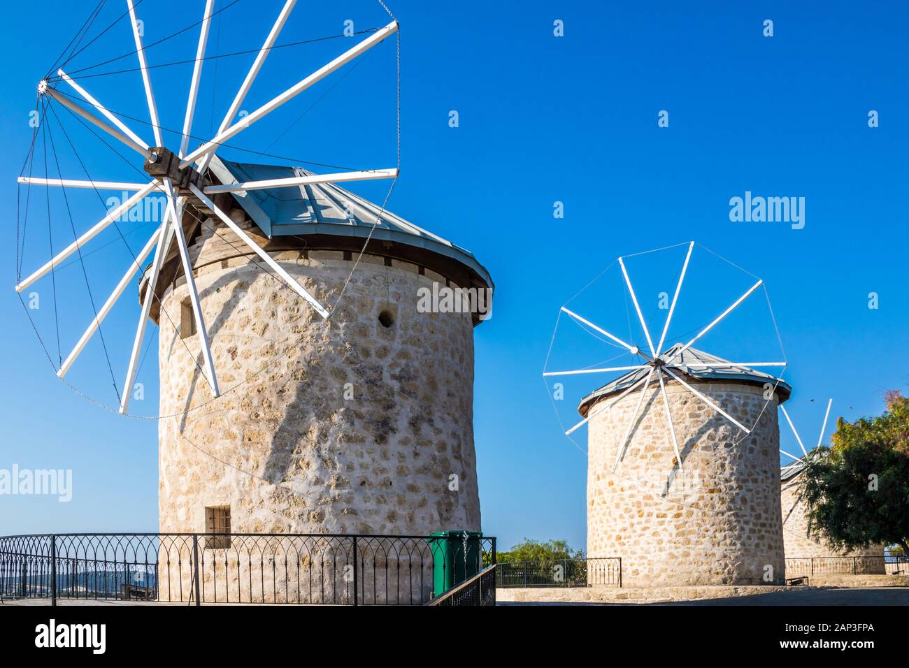 Windmühle in Alacati, Izmir, Türkei Stockfoto