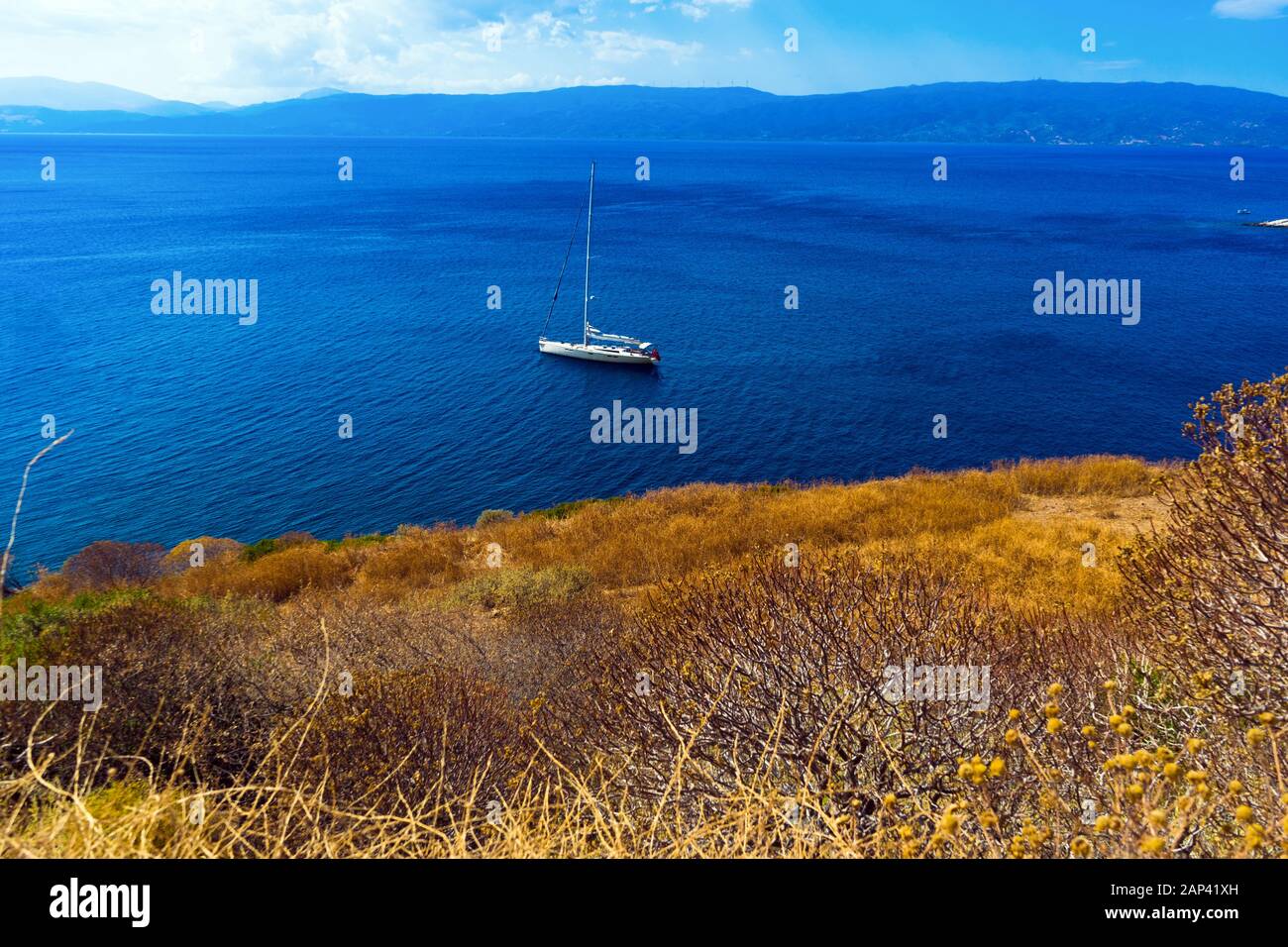 Ansicht der Hydra-Insel, Griechenland Stockfoto