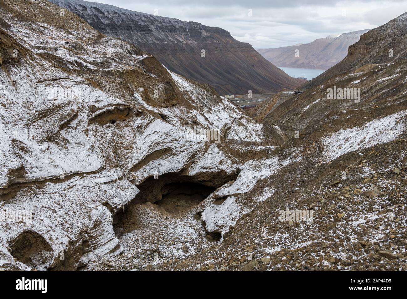 Enorme Permafrostbildung in der Arktis Stockfoto