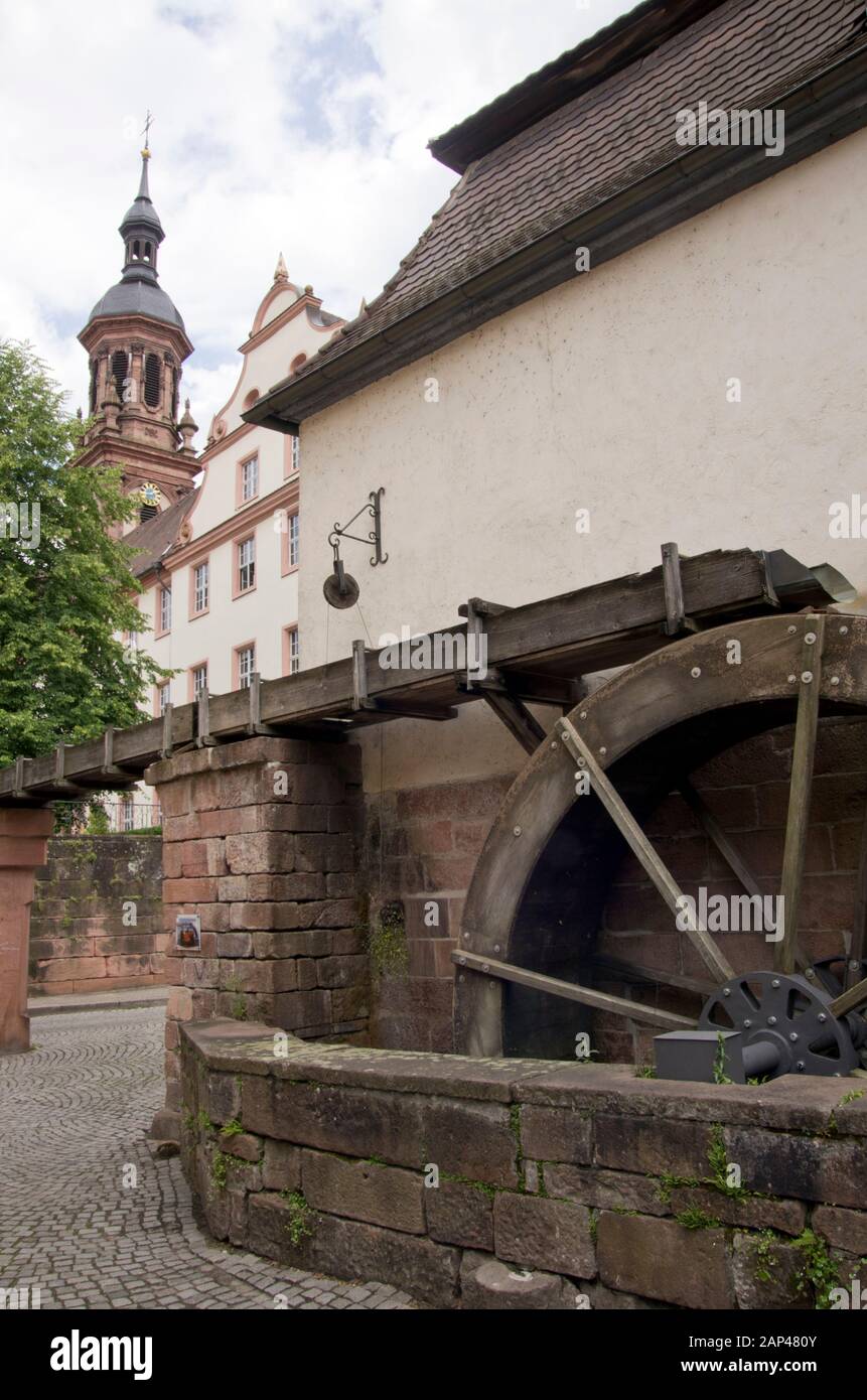 Gengenbach überschoss Wasserrad Stockfoto