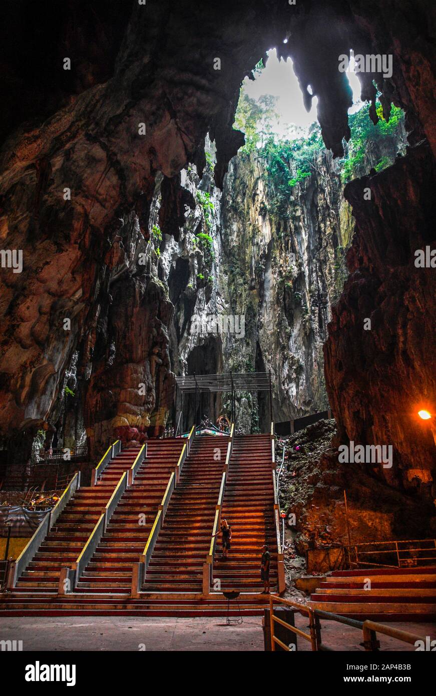 Im Inneren der Höhle, Batu Höhlen, Malaysia Stockfoto