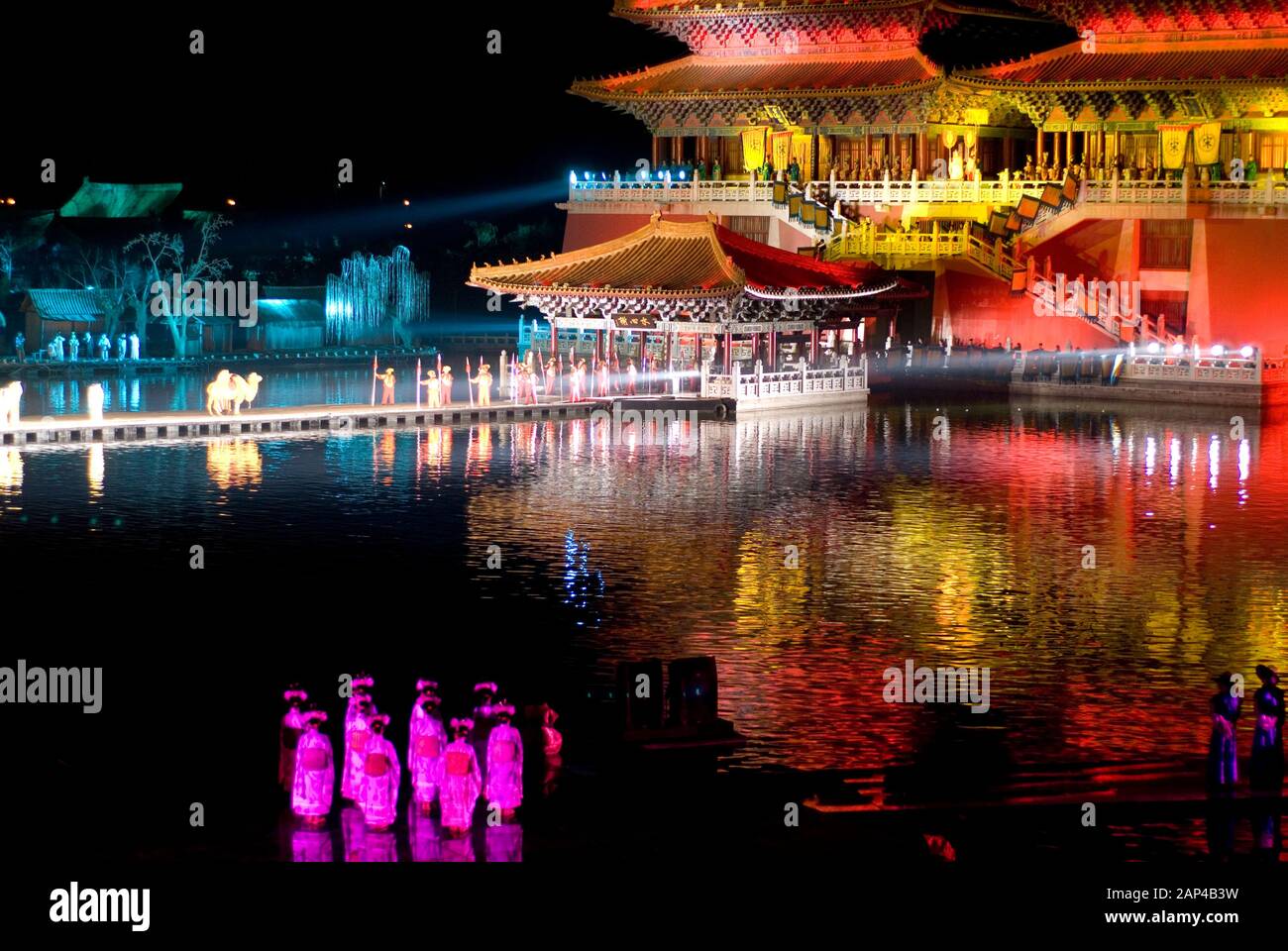 "Herrlichkeiten der Song Dynastie" Sound- und Lichtshow, Kaifeng, Provinz Henan, China Stockfoto