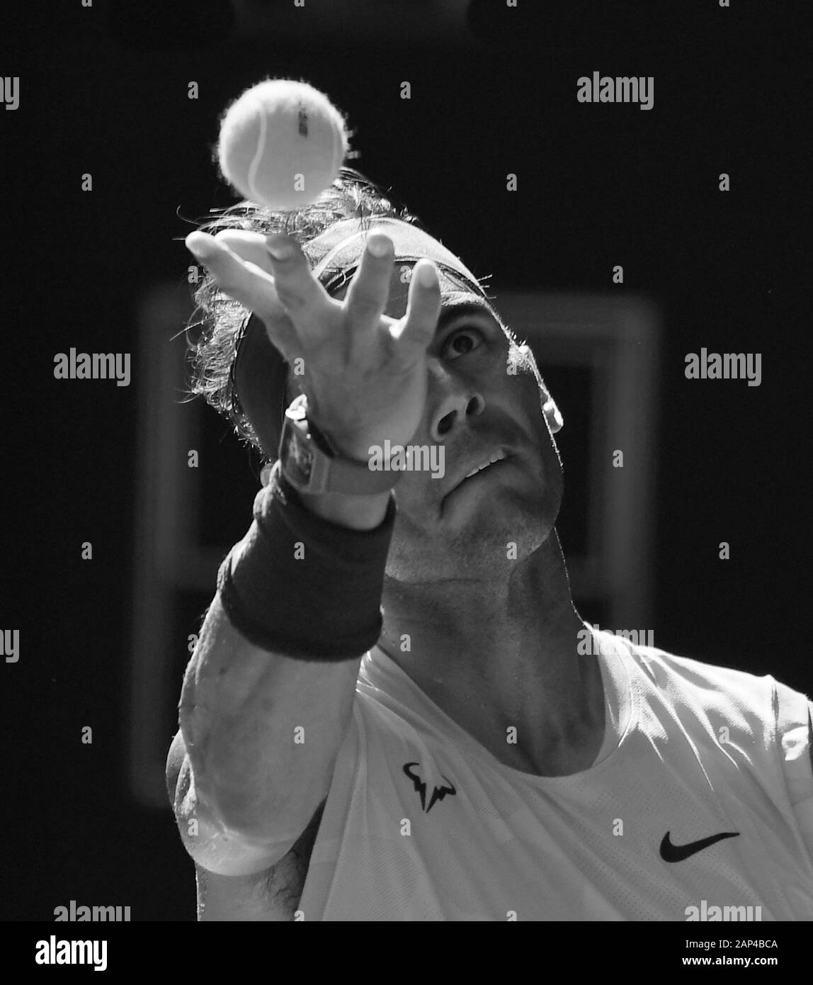 Melbourne, Australien. Januar 2020. Melbourne, Australien. Januar 2020. Melbourne Park Australian Open Day 2 21/01/2020 Rafa Nadal (ESP) gewinnt erste Runde Match Credit: Roger Parker/Alamy Live News Stockfoto