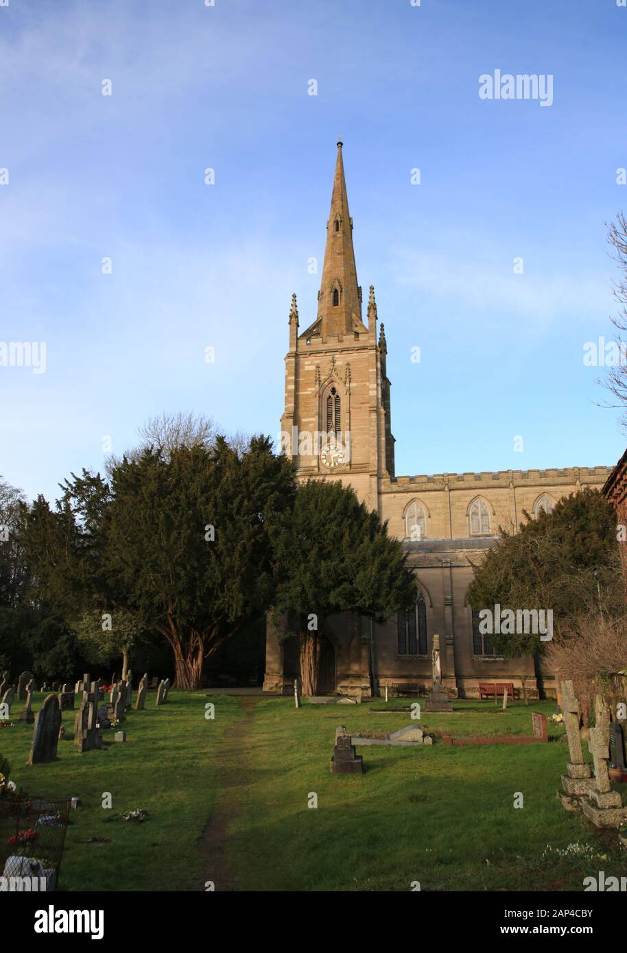 ST Andrews C of E Church, Ombersley, Worcestershire, England, Großbritannien. Stockfoto