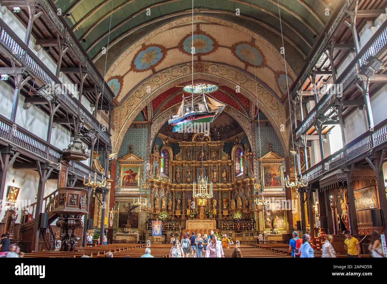 Saint-Jean-de-Luz, Kirche Saint-Jean-Baptiste Stockfoto