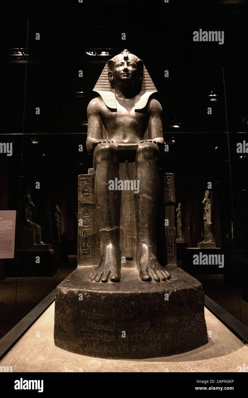 Das Ägyptische Museum in Turin, Italien mit Artefakten und Statuen aus dem alten Ägypten. Museo Egizio di Torino, touristische Attraktion in Italia Stockfoto