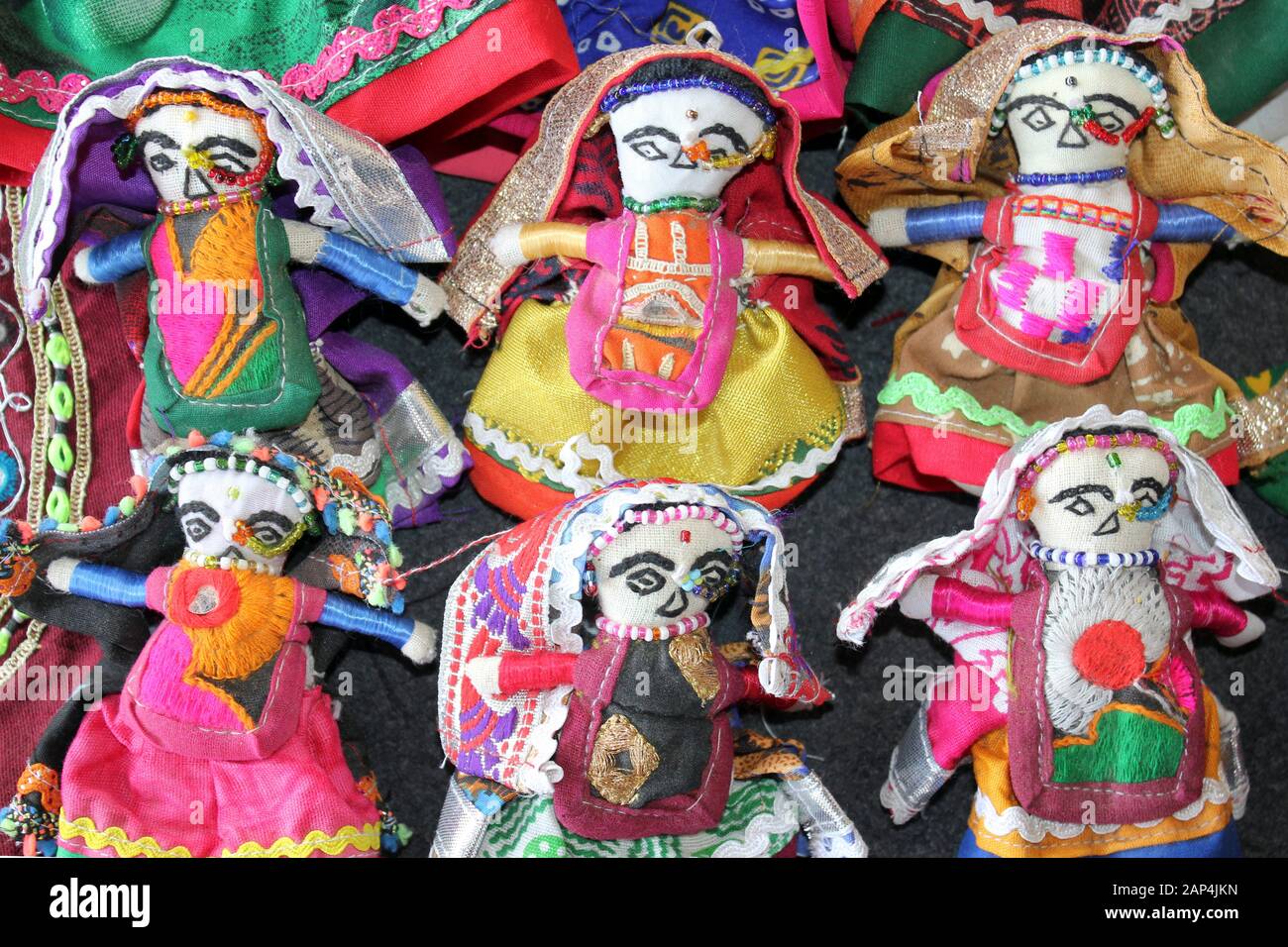 Handgemachte Spielzeug Puppen, Nirona, tolle Rann von Kutch, Gujarat, Indien Stockfoto
