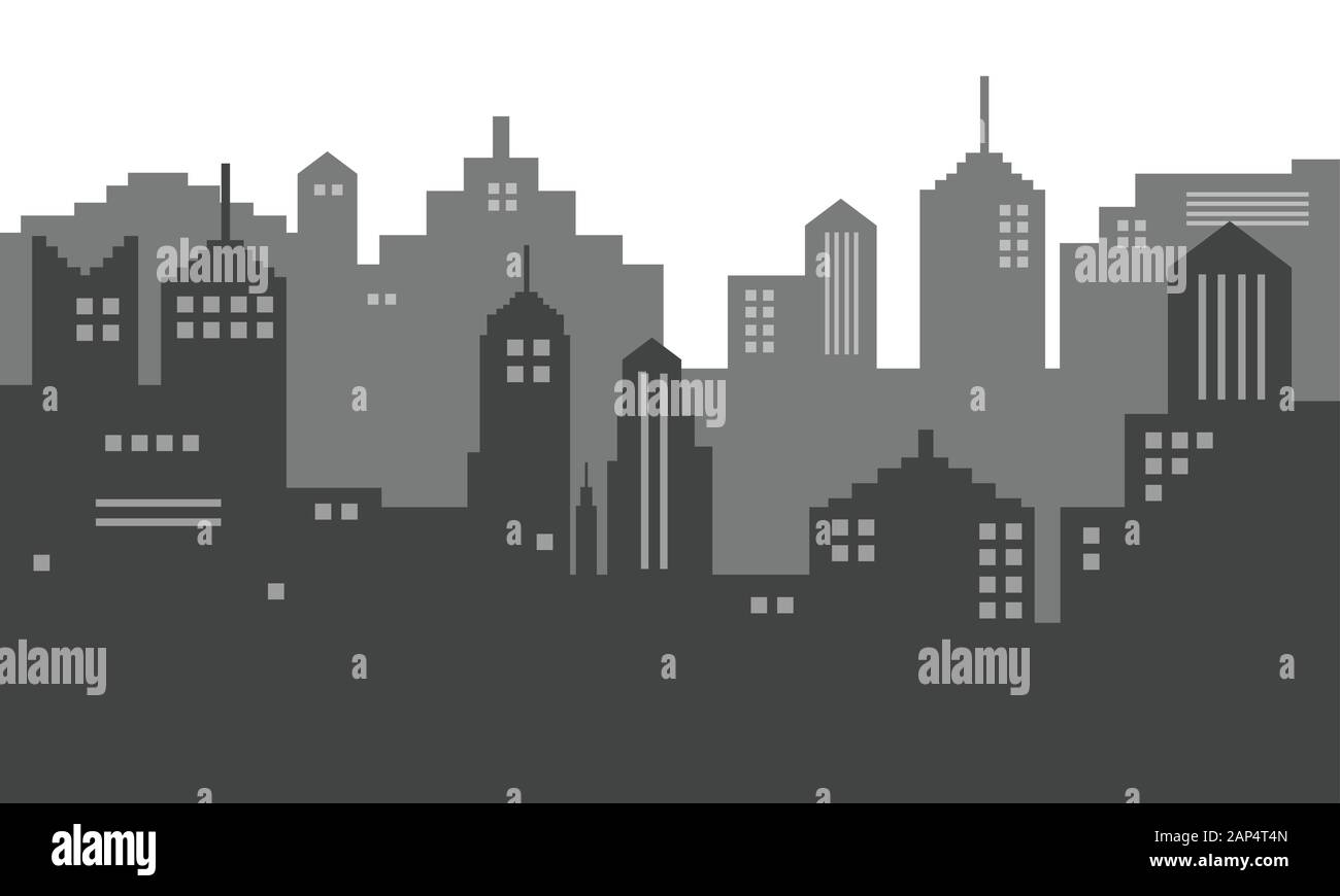 Hintergrund der Vektor der Stadt Stadt mit vielen Fenstern Stock Vektor