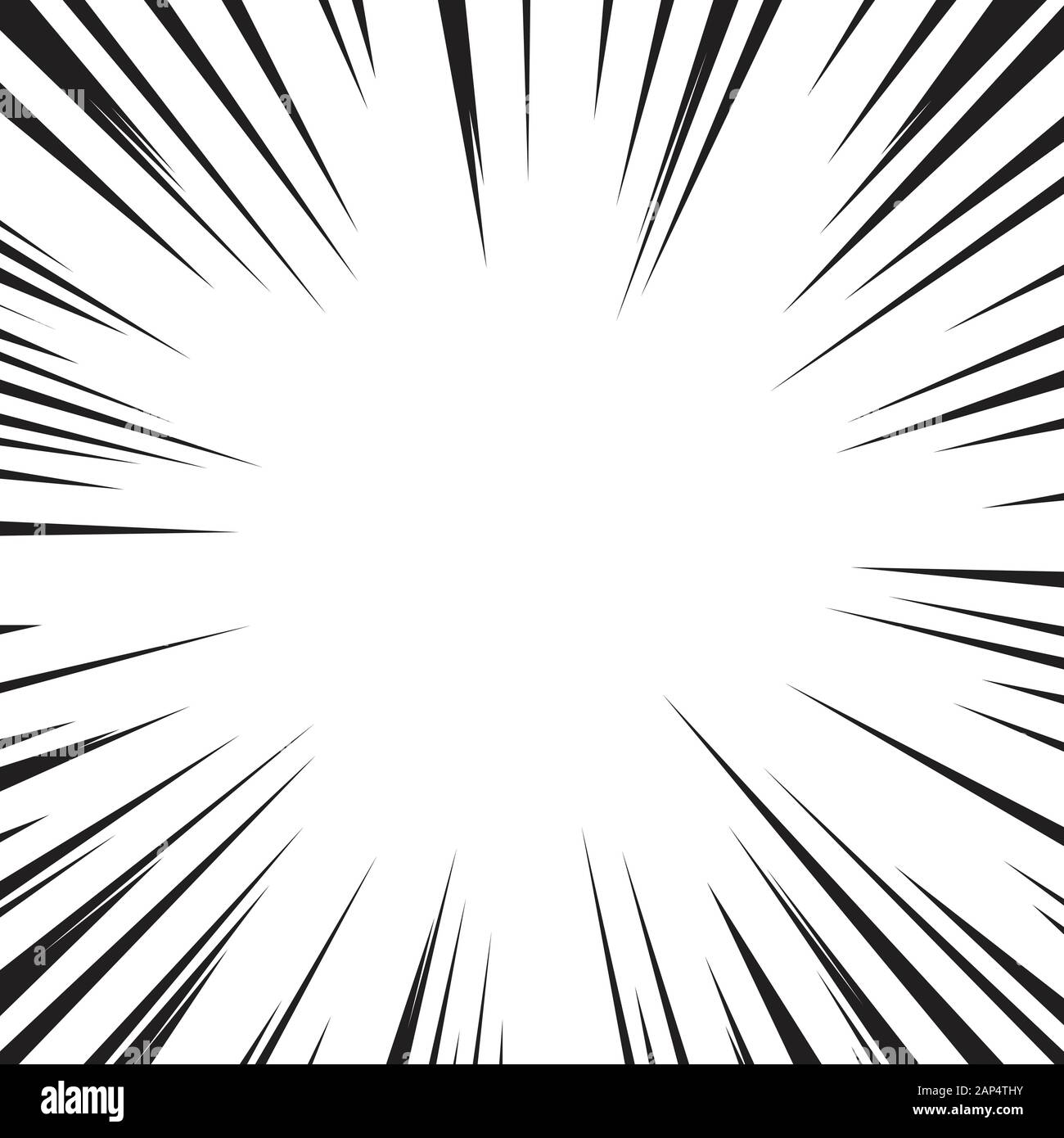 Comic Book Speed Lines. Explosion radial Hintergrund. Vector Illustration. Stock Vektor