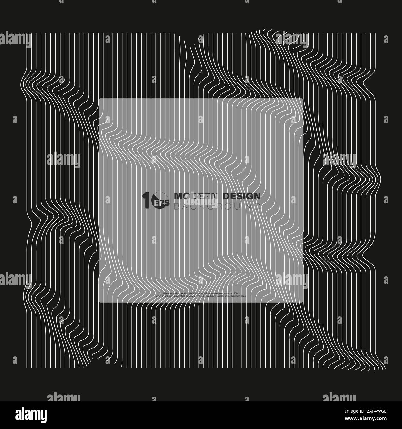 Abstrakte weißen Netzlinien der Muster auf schwarzem Hintergrund. Entwerfen Sie einfach für minimale Artwork, ad, Template Design, abdecken. illustration Vektor ep Stock Vektor