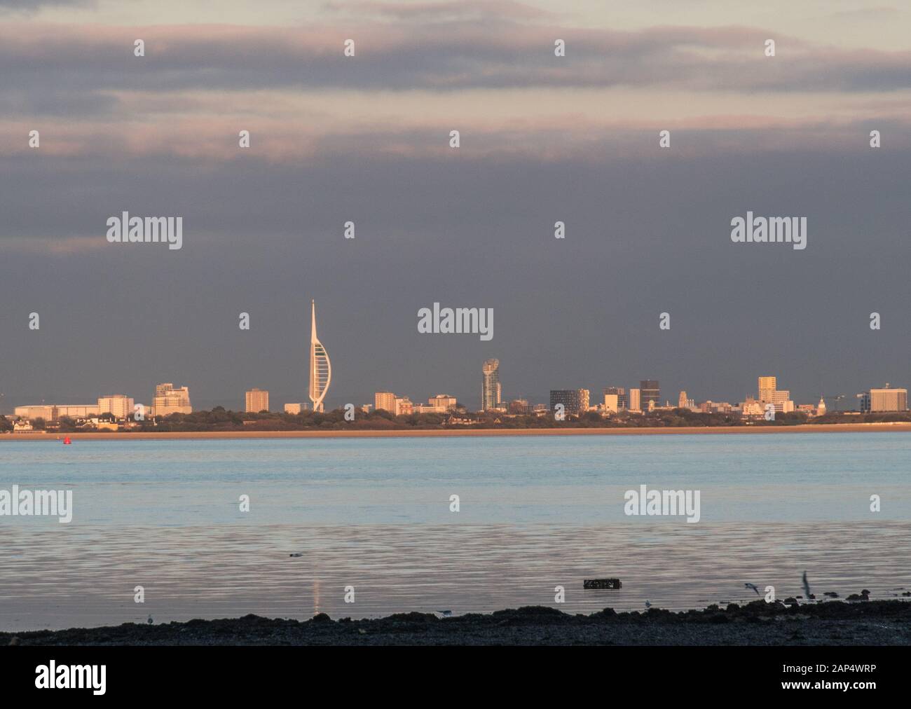 Dramatisches Licht bei Sonnenuntergang Stockfoto