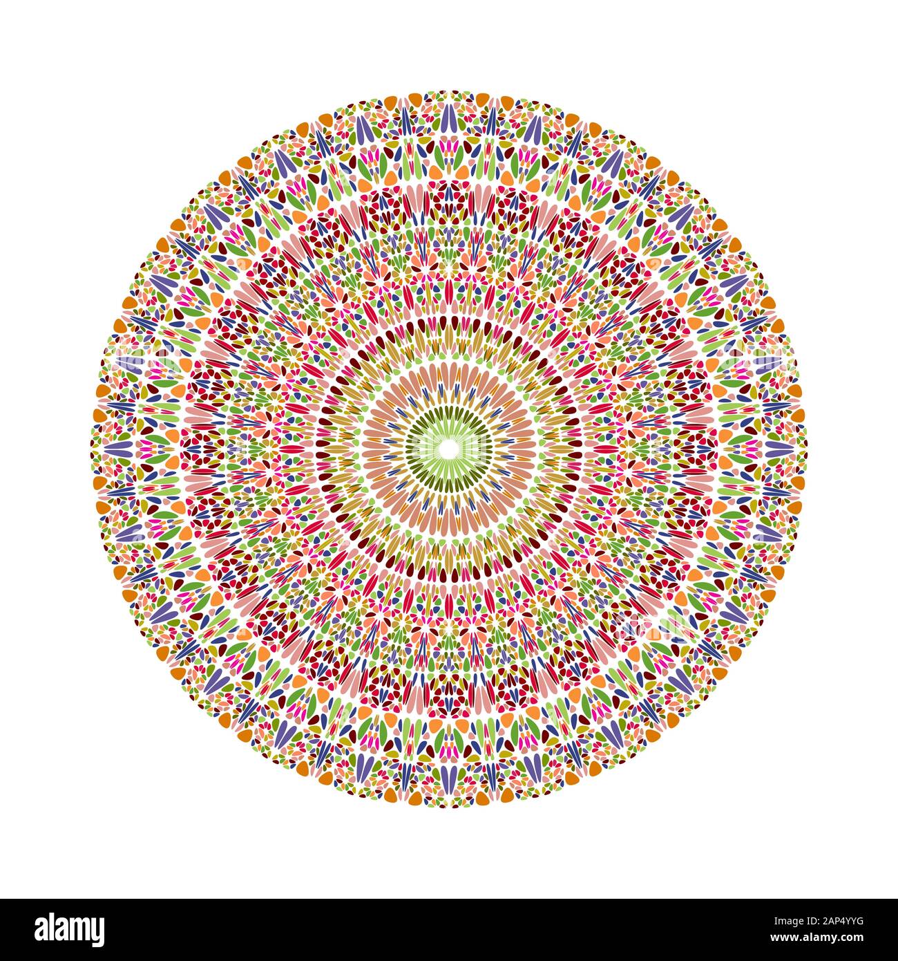 Runde abstrakte farbenfrohe Stein Muster Mandala - geometrischen Ornamenten verzierten Vector Illustration Stock Vektor