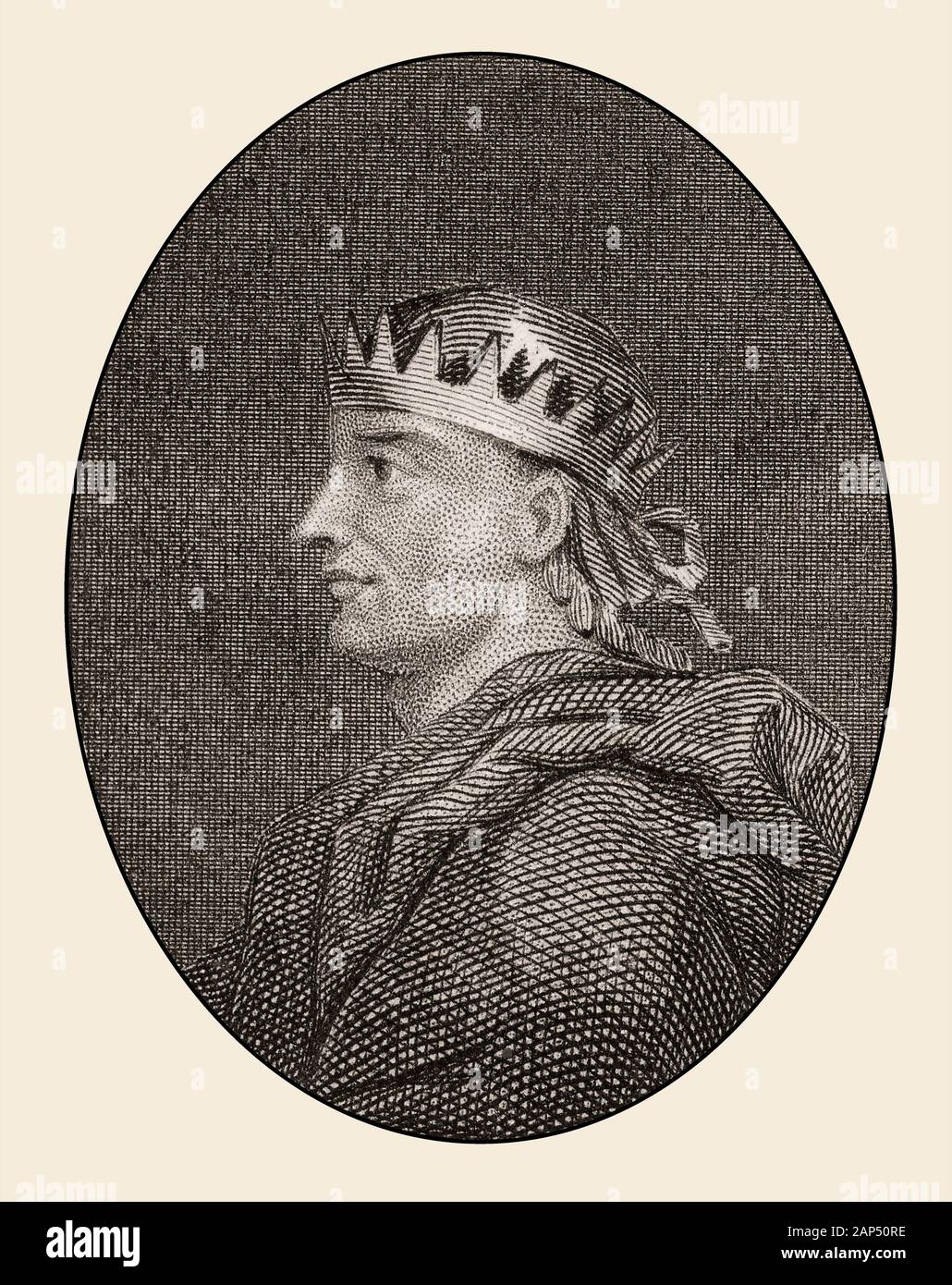 Egbert, sächsischen König, 827 - 839 Stockfoto