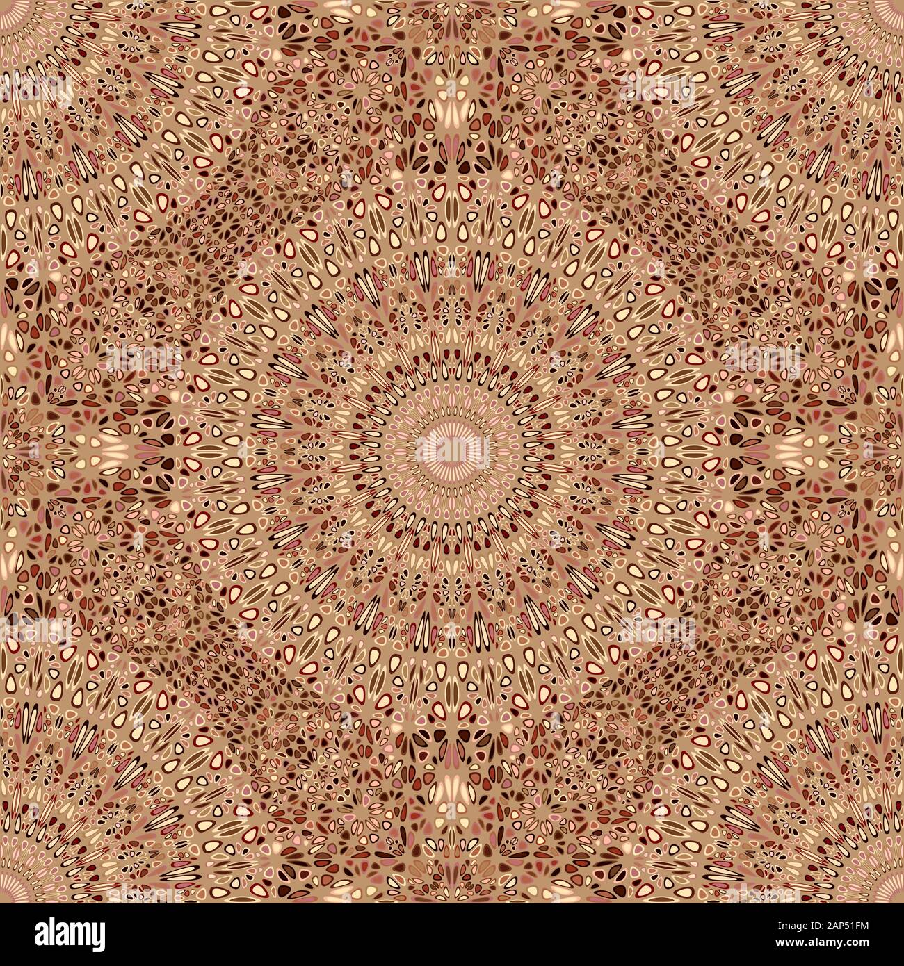 Mandala blumen muster Hintergrund Design - Blumig, orientalische nahtlosen geistigen Vektorgrafiken Stock Vektor