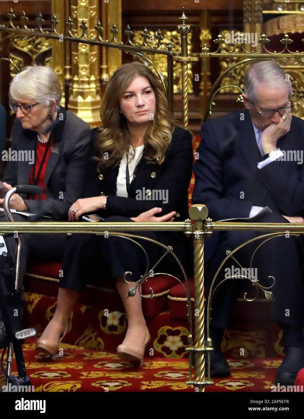 Baroness Brady hört im Oberhaus in London als Europäische Rückzug Abkommen Rechnung diskutiert wird. Stockfoto