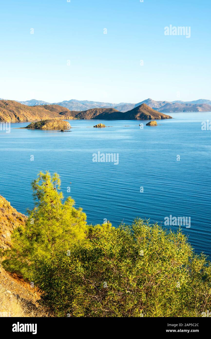 Asien, Türkei, Mugla, Resadiye-Halbinsel (datca-halbinsel), Küstenlandschaft Stockfoto