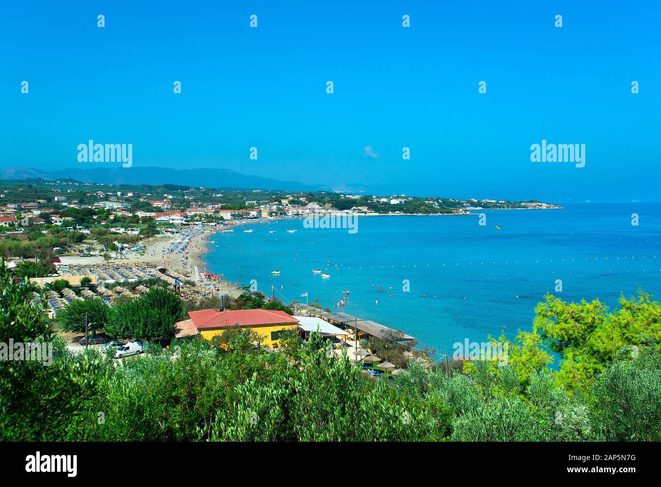 Strandresort in Tsilivi, Zakynthos, Griechenland Stockfoto