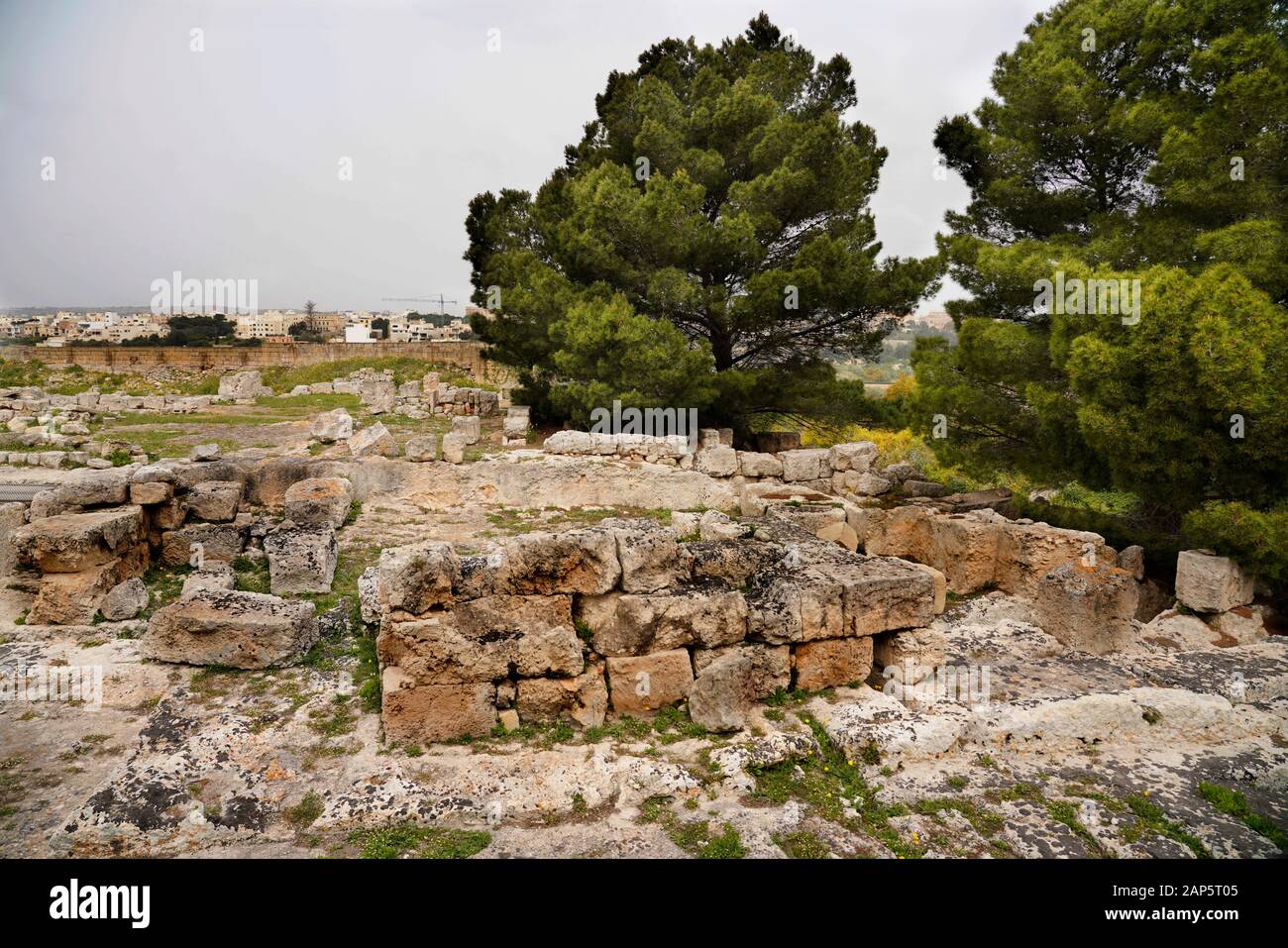 Domvs Romana ist ein RUINIERT der römischen Ära Haus auf der Grenze zwischen Mdina und Rabat, Malta Insel Stockfoto