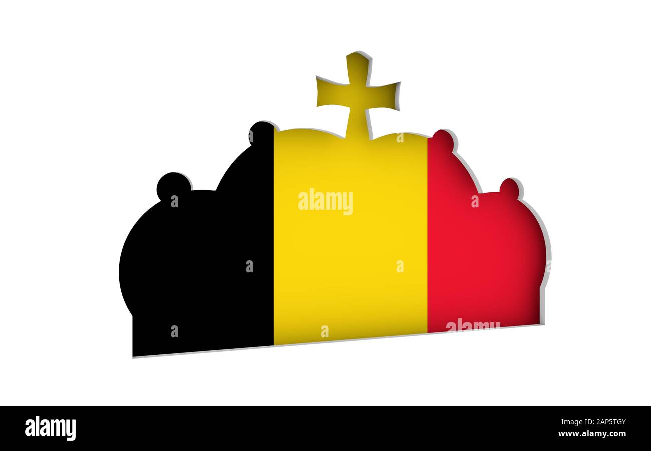 Stilisierte Darstellung der Imperial State Crown. Flagge Dänemark. 3D-Rendering Stockfoto