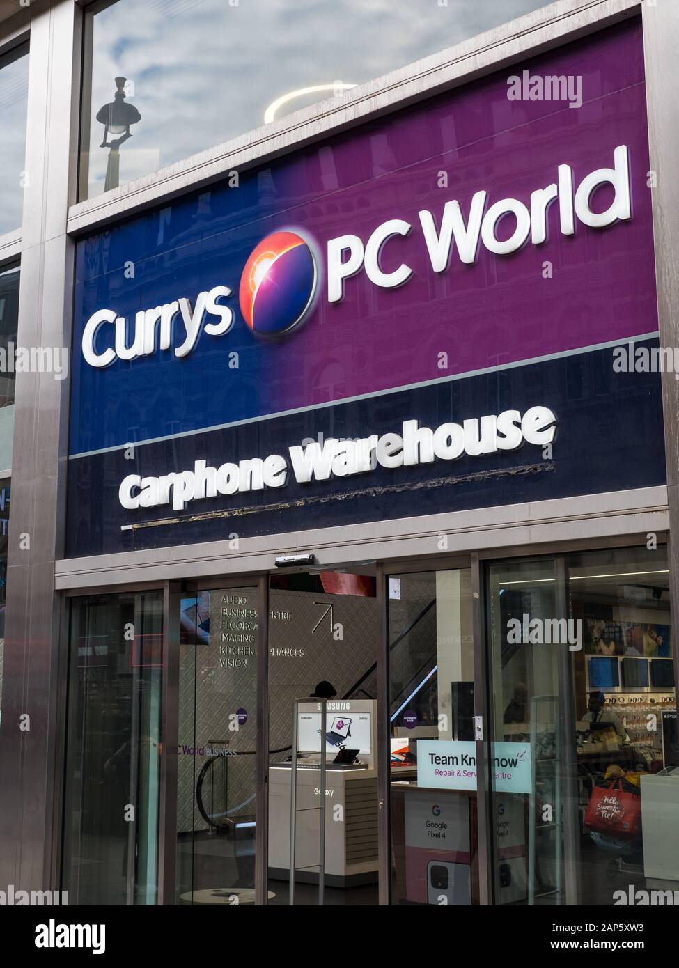 Currys PC World Store, Oxford Street, London, England, Großbritannien, GB. Stockfoto
