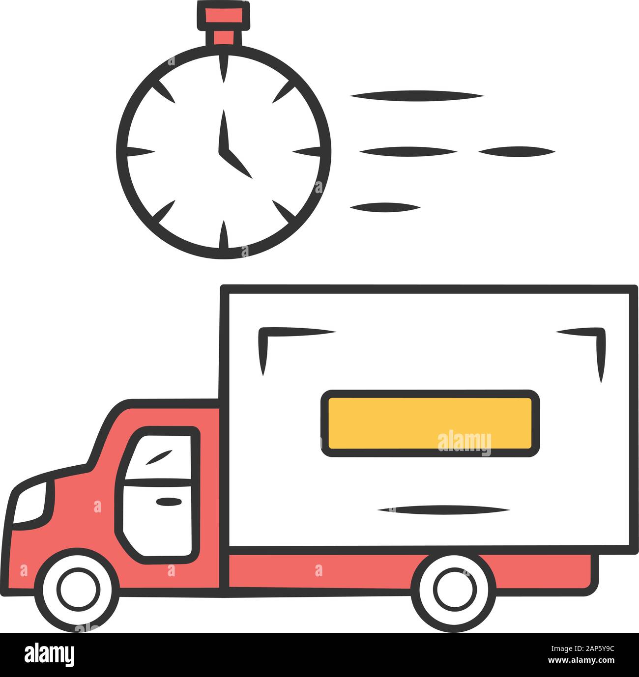 Lieferung am selben Tag Farbe Symbol. Schneller Versand Service und Post.  Express Delivery Truck. Schnelle Paket Transport. Versand, Kurierdienst  Stock-Vektorgrafik - Alamy