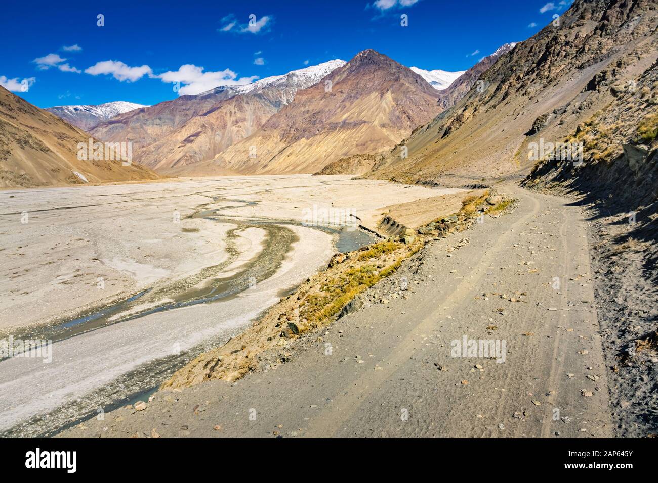 Bartang Fluss und Tal im Pamir-Gebirge Tadschikistan Stockfoto