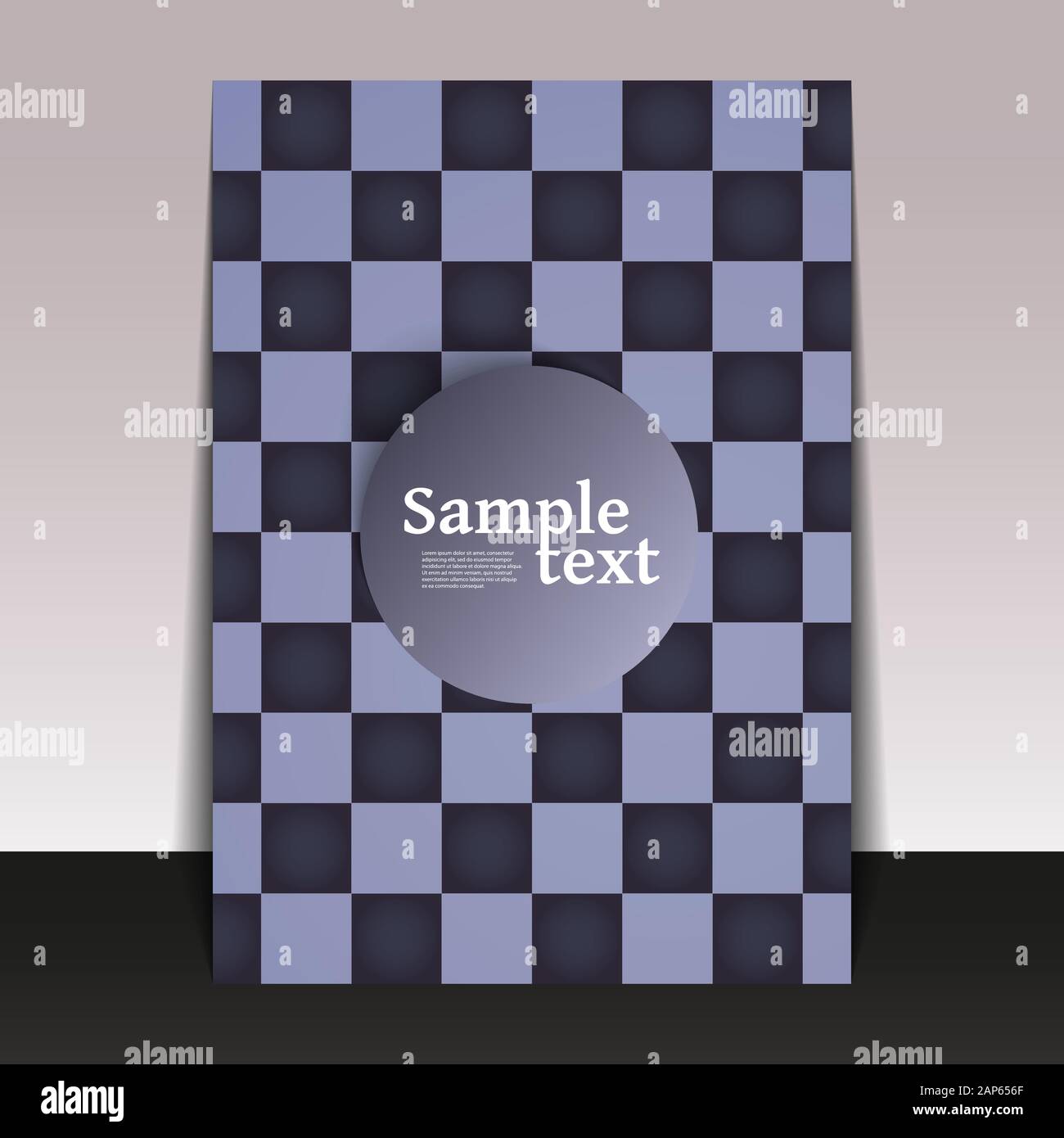 Abstraktes Kariertes Mosaic Flyer- oder Cover-Design - Illustration im editierbaren Vektorformat Stock Vektor