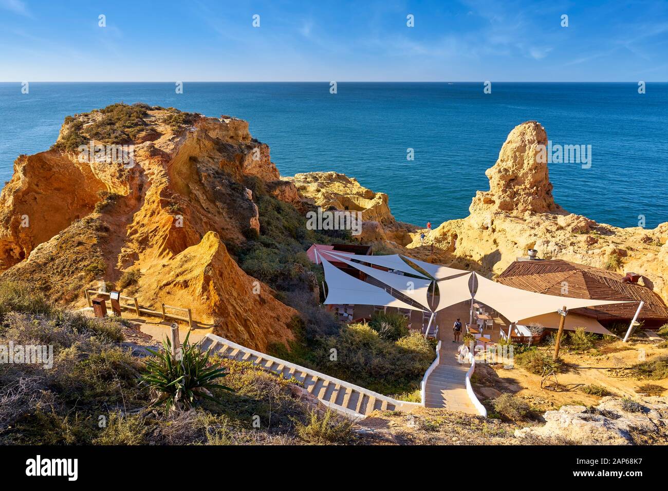 Algar Seco, Carvoeiro, Algarve, Portugal Stockfoto