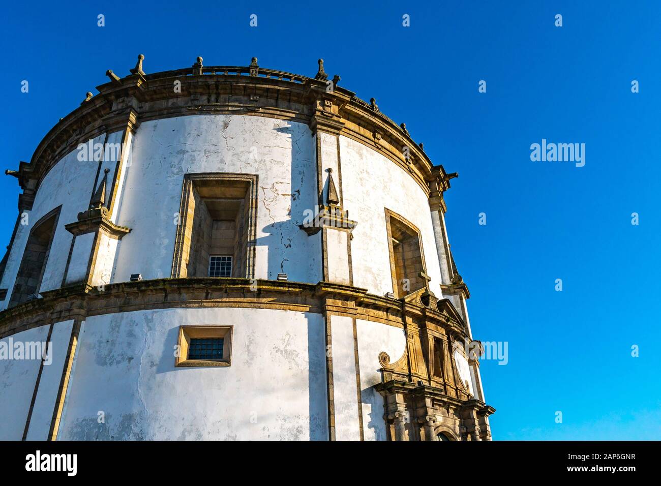 Porto Claustros Do Mosteiro da Serra Do Pilar Kloster Atemberaubende Malerische Aussicht auf einen Blue Sky Tag im Winter Stockfoto