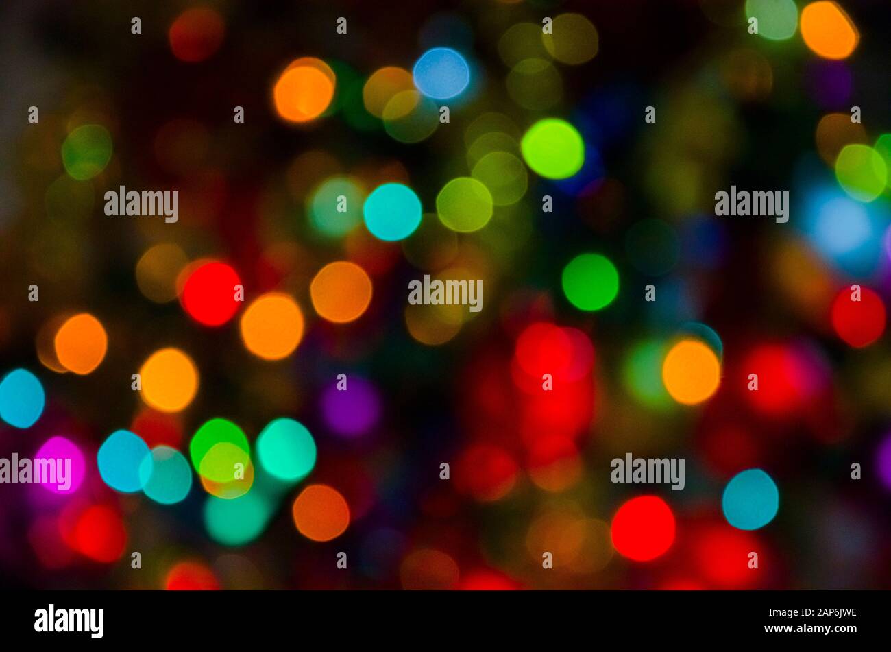 Bunter abstrakter Hintergrund: Bunte Lichter außer Fokus Stockfoto